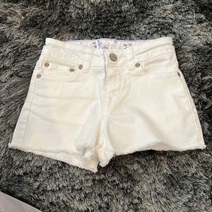 Boden Kids White Denim Shorts